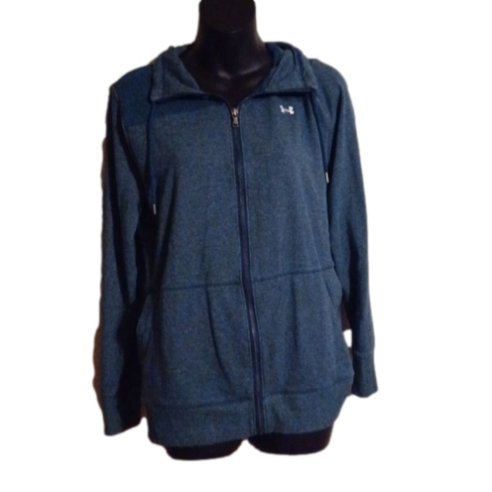 UNDER Armour full zip sweatshirt/ jacket. Great details and fall color.  Size sm
